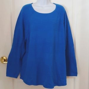 NEW!  Karen Scott Curved Hem Tunic Textured Sweater. Plus Size 2X.